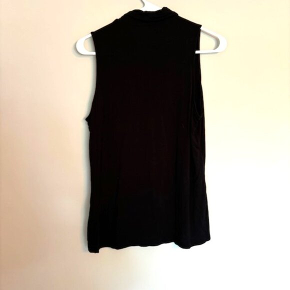 H&M Black Turtleneck Sleeveless 95% Viscose Large - Picture 5 of 5